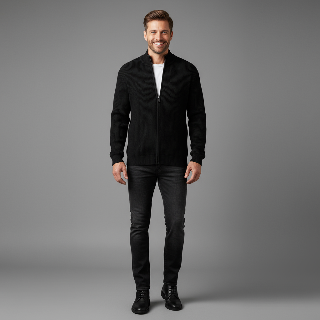 Marky | Elegancki męski kardigan zimowy