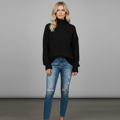 Damski Elegancki Ciepły Zimowy Sweter