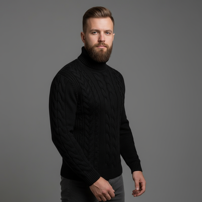 Męski Zimowy Sweter Vintage