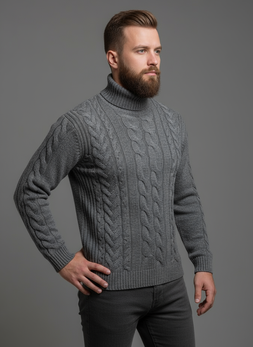 Męski Zimowy Sweter Vintage