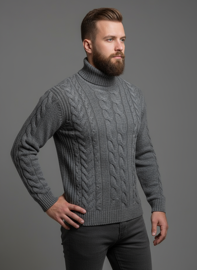 Męski Zimowy Sweter Vintage