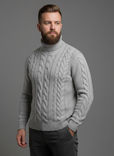 Męski Zimowy Sweter Vintage