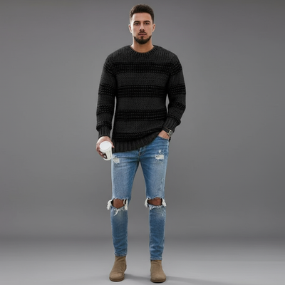Męski Casualowy Zimowy Sweter