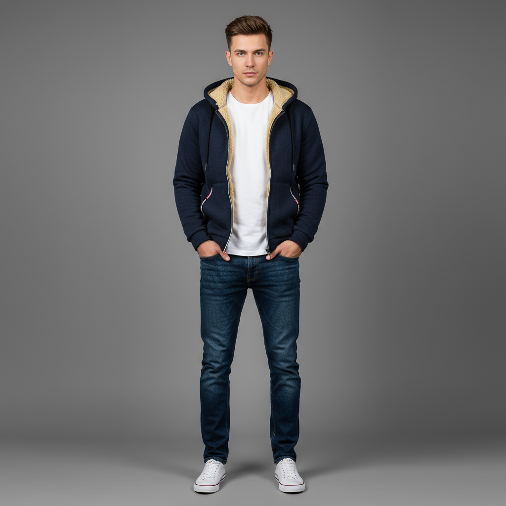 Męski Casualowy Zimowy Sweter