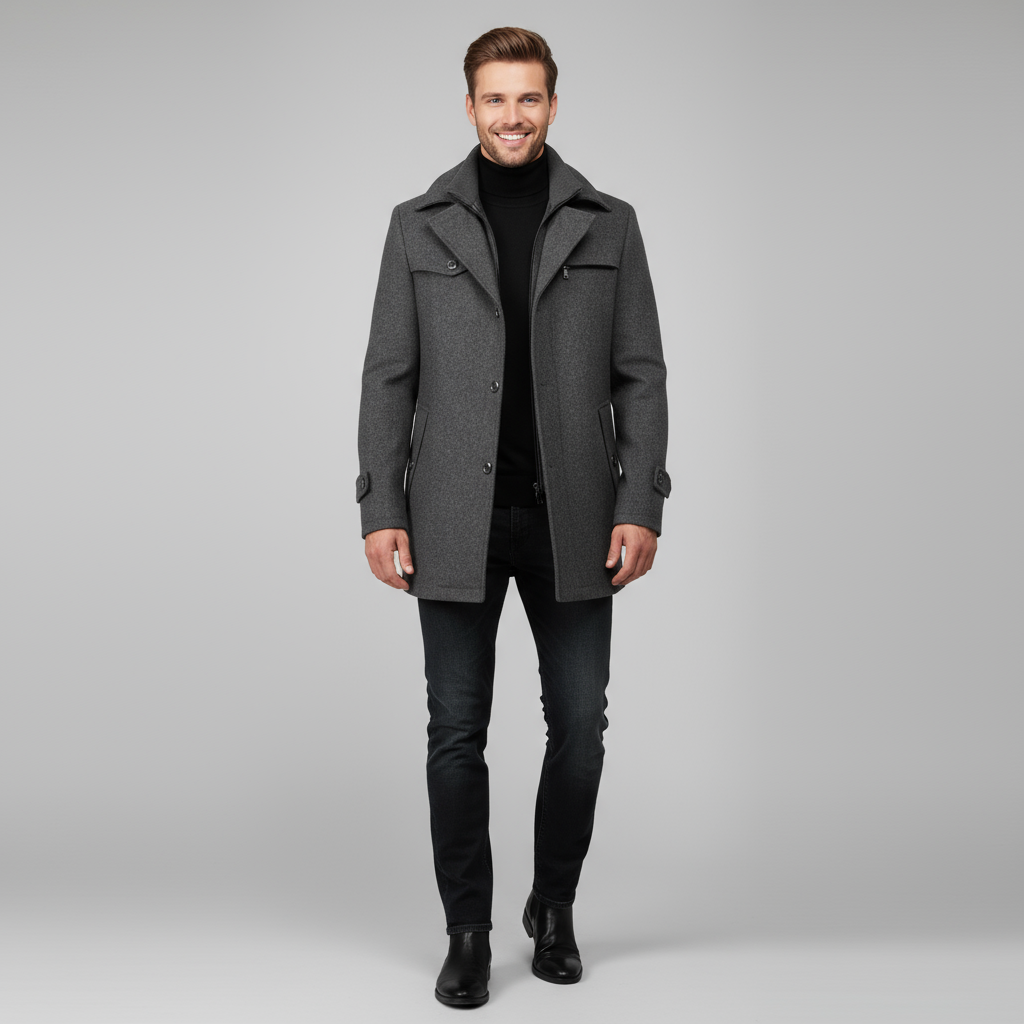 Milton | Elegancki męski płaszcz zimowy