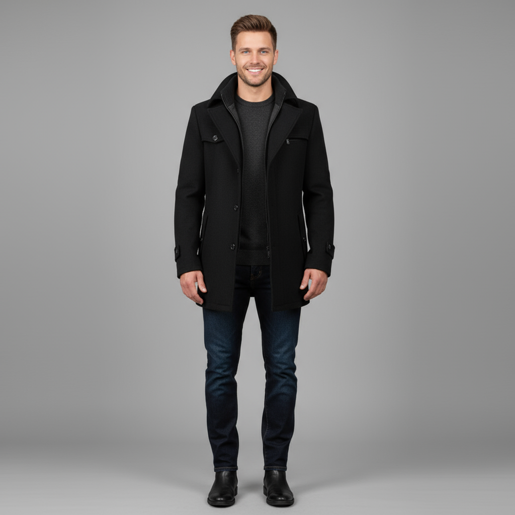 Milton | Elegancki męski płaszcz zimowy