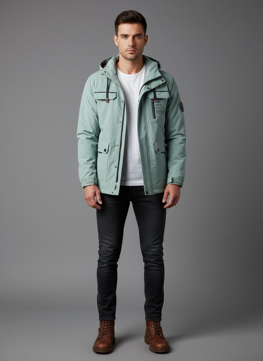 Męskie Premium Parka Zimowa
