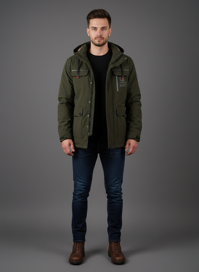 Męskie Premium Parka Zimowa