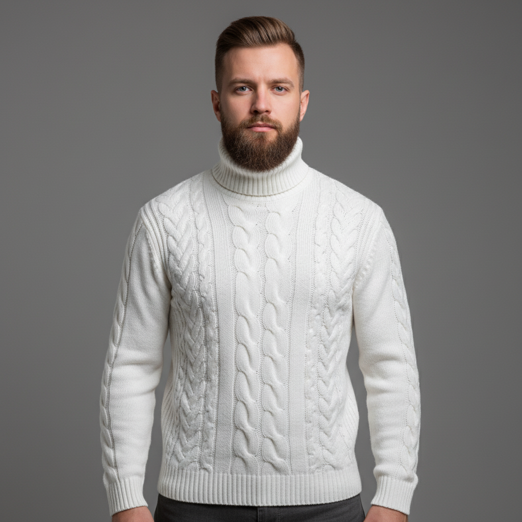Męski Zimowy Sweter Vintage