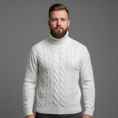 Męski Zimowy Sweter Vintage